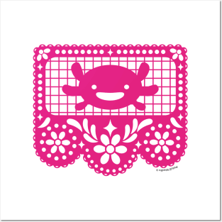 Oli Axolotl decorative Pink by Patoli Studio Posters and Art